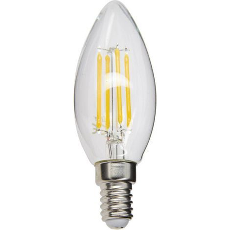 Kerzenförmige LED-Lampe, E14-Sockel, 4 W (entspricht 40 W), warmweißes Licht (2700 K), energiesparend, ideal für Kronleuchter und Wandleuchten (1/5)