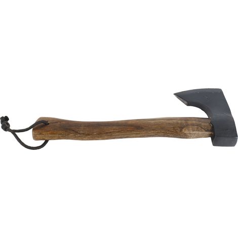 Petite hachette à manche en bois, légère et polyvalente, portable, pour couper et fendre du bois en camping et jardinage. (1/5)
