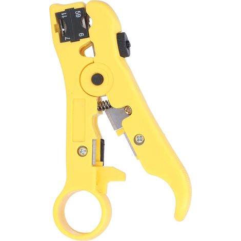 Pince à dénuder pour câble coaxial, pince à dénuder manuelle multifonctionnelle et réglable pour câbles réseau, compatible avec les câbles RG59/6/11/7 (1/5)