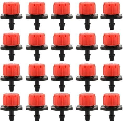 100er-Packung verstellbare 360°-Bewässerungstrimmer – Verstopfungsfrei – Regulierter Wasserdurchfluss – Für die Bewässerung von Topfpflanzen – 100 Stück (1/5)