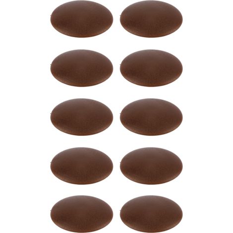 10x Cache vis plastique Torx T20 12mm marron foncé capuchon plat protection - Dark brown