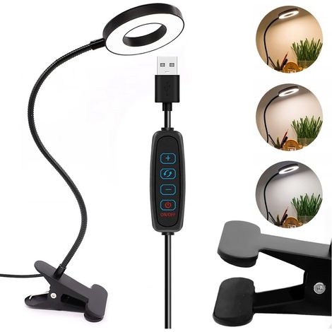 LED-Schreibtischlampe mit Klemme – DML5 – Schwarz