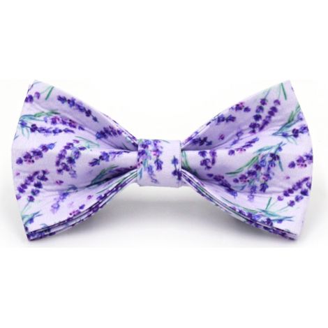 Collier de chien avec laisse, taille L, coton, motif floral violet, boucle dorée ajustable (1/2)