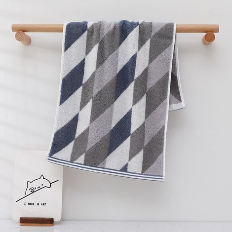 Serviette de bain en coton épais, doux et absorbant, 1 pièce - Gris Romantique (1/3)