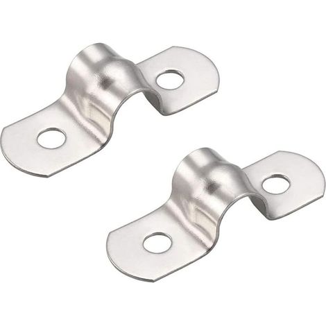 50 Stück 8 mm U-Rohr-Schlauchschellen aus Edelstahl 304, starre Rohrbefestigungsschellen für U-förmige Rohre (1/5)