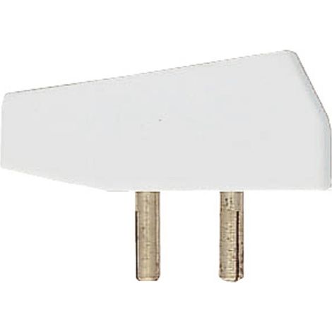 Fiche 2P Legrand 050005 3A sortie latérale entraxe 12 mm Blanc (1/2)