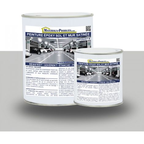 Peinture Epoxy Sol et Mur satinée - 1 Kg Gris clair - MATPRO (1/5)