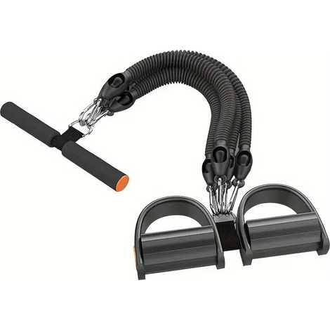 Lntyq Extracteur De Pédale De Sport Multifonctionnel, Fitness À Domicile, Bande De Résistance À Commande Au Pied avec Corde De Tension À 4 Tubes pour L'entraînement Abdominal, Taille, Bras, Jambes Etc
