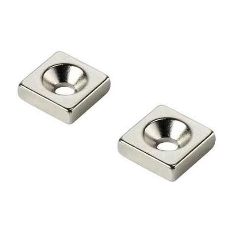 TRU COMPONENTS W25L25T3-M5 Magnete permanente Rettangolare (L x L x A) 25 x 25 x 3 mm N35 Temperatura limite (max.): 80