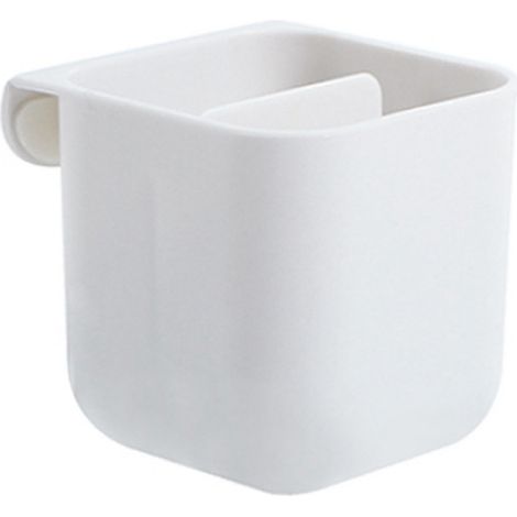 Lot boîte de rangement pour stylos écran PP blanc, organiseur de bureau adhésif multi-usage, porte-crayons de bureau pour écran. (1/5)