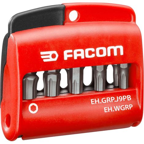Jeu de 9 embouts 6 pans OGV Grip - FACOM EH.GRP.J9PB