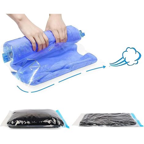 11 Sacs Sous Vide, 5 Tailles, Matériau PA+PE, Sans Pompe, Pour Voyage Et Rangement Vêtements