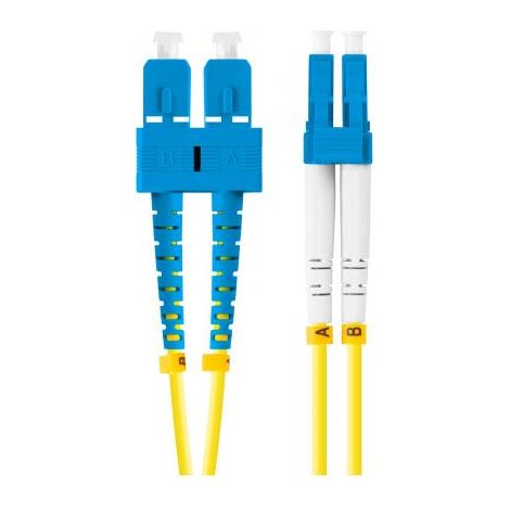 Cavo patch in fibra ottica Lanberg SM SC/UPC-LC/UPC DUPLEX 3.0mm LSZH G657A1 da 2 m, giallo. (1/3)
