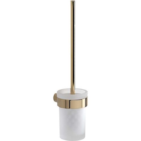 Sapho Gedy Pirenei - Wand-WC-Bürste mit Halter, Gold/Glas Satin PI330387 (1/4)