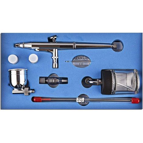 Aérographe Double Action - 1 Pièce - Cuivre - Buses 0.2/0.3/0.5mm - Peinture et Modèle - Réservoir 7cc (1/5)