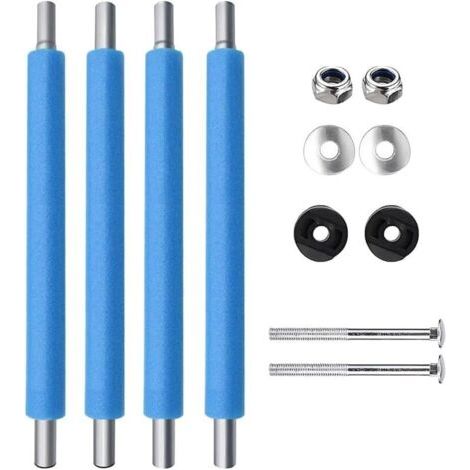 BUNTHAUS Pièces Poteaux de Trampoline de Remplacement, 196cm Bâtons de Rechange pour Trampoline, Poteaux de Trampoline avec Housses Anti-Collision en Mousse, Tiges de Rechange pour Filets de Trampolin