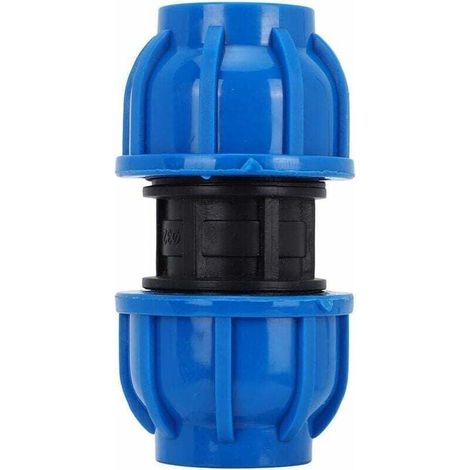 4Pcs PE Connecteur Droit En Plastique 25mm à 25mm Adaptateur De Tuyau D'eau Raccord Droit Raccord De Tuyau D'Eau Tube Raccords (1/4)
