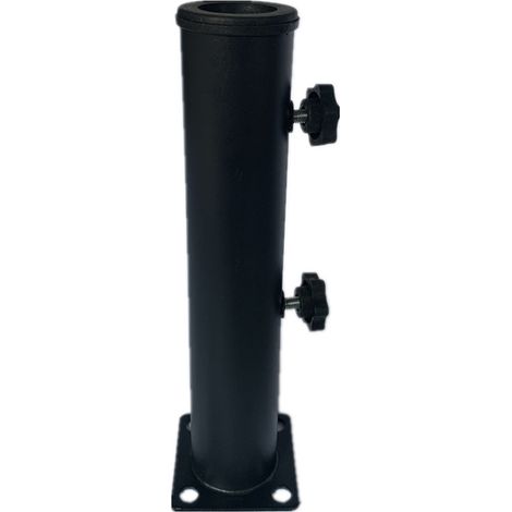 1 Support parasol,Accessoire base 30 cm,Fixation sol béton,Noir,Résistant intempéries,Extérieur (1/5)
