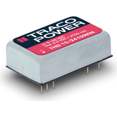 TracoPower THD 15-2422WIN DC/DC-Wandler, Print 24 V/DC 12 V/DC, -12 V/DC 625 mA 15 W Anzahl Ausgänge