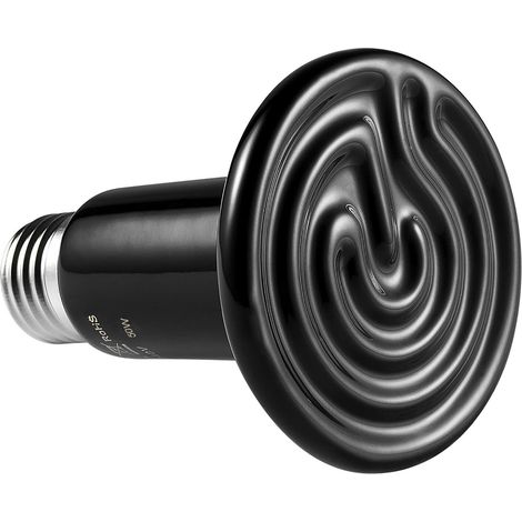 E27 50W Émetteur Radiateur Animaux Ampoule Infrarouge Chauffage en Céramique,Lampe de Reptile pour Amphibiens, Serpent, Oiseaux,Tortue, Chat, Chien (1/5)