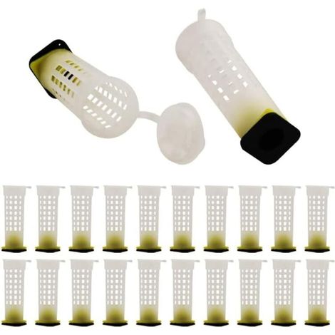 Cage à reine des abeilles, lot de 20 gobelets d'alimentation, équipement d'alimentation, outils pour insectes (1/4)