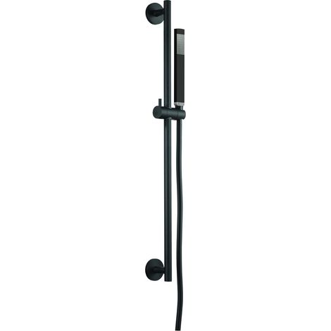 Swiss Aqua Technologies by Paffoni B-Way Duschstange mit verstellbarem Schieber + Stick Handbrause + 1,5m Schlauch, Mattschwarz