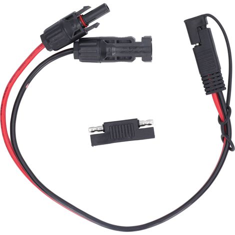 Cavo connettore per pannello solare 12AWG 0,44M in rame PVC con adattatore SAE per automobili e dispositivi solari.