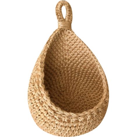 Set de 6 paniers muraux, nylon, boucles décoratives, rangement légumes fruits, décoration cuisine rustique (1/5)