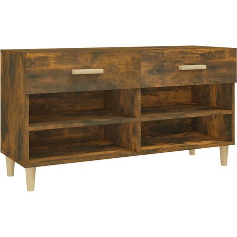 Maison Exclusive - Zapatero madera contrachapada roble ahumado 10