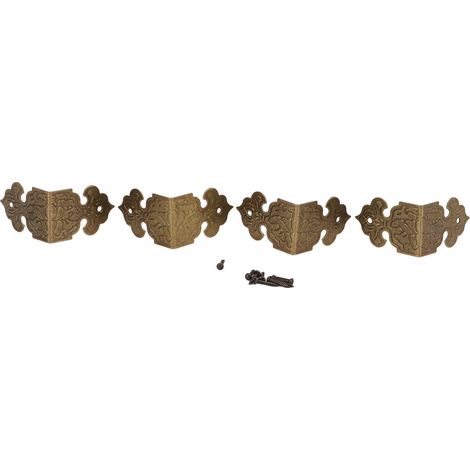 100 protections d'angle en fer, ornées d'éléments rétro et d'un style mêlant esthétique ancienne et moderne, largement utilisées pour la décoration des angles de meubles.