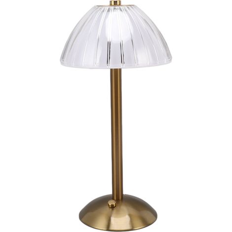 Industrielle LED-Tischleuchte, USB-aufladbar, rustikale Tischleuchte, stufenlos dimmbar, Nachttischlampe für Restaurant, Bar, Café (1/5)