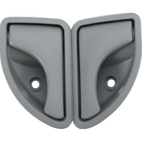 Poignée de porte intérieure avant gauche et droite compatible avec Re-nault Kangoo I 1997-2007 Twingo I 1993-2007 - Type A Gris à gauche et à droite (1/5)