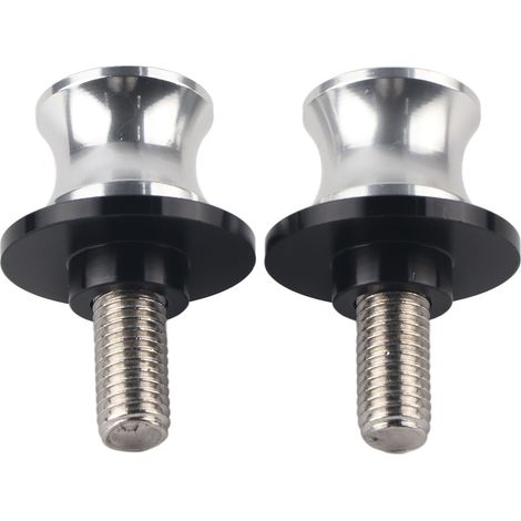 Boulons de cadre de moto CNC 10 mm, alliage d'aluminium, vendus par paires (argent). (1/5)
