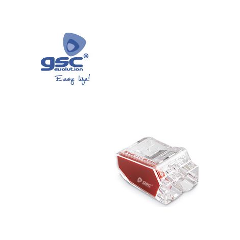 Pack 5 Stecker 2-poliger Anschluss 0,5-2,5 mm Rot GSC 001105517
