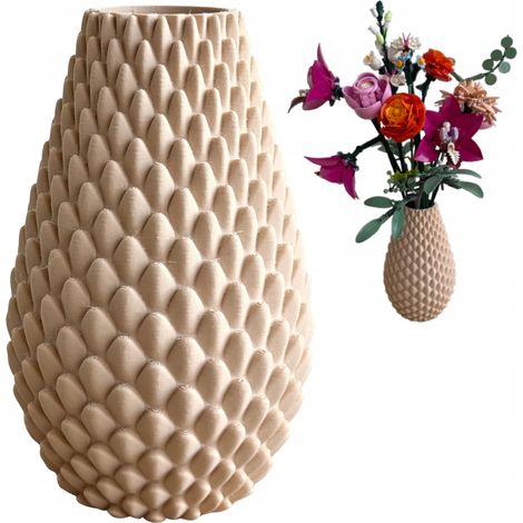 Vaso Lego per fiori, erba artificiale, decorativo, moderno, regalo, 17 cm (1/5)