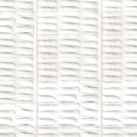 Carrelage effet Zellige 3D Blanc Seed 24,6x6x0,85 cm Azurel - Sol et mur intérieur (vendu par carton de 0,5 m²) - RO'MA CARRELAGE