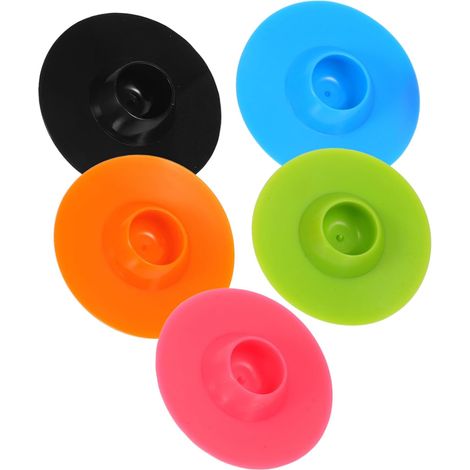 5 bouchons d'évier silicone pour salle de bain et bonde (1/5)