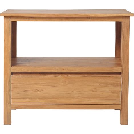 Meuble sous vasque en teck - 90 cm - KETAPANG (1/5)