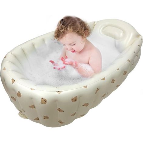 Aufblasbares Planschbecken für Kleinkinder aufblasbares Planschbecken für Kleinkinder mit Rückenlehne Mini-Luftpool und faltbarer Duschwanne für 0  3