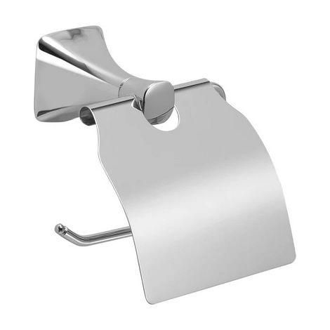 Portarotolo in acciaio inox con coperchio cromato cervino