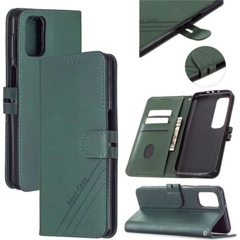 pour Samsung Galaxy A52 5G 6.5" Etui Vert foncé Housse Téléphone PU Cuir Etui Portefeuille Flip (1/4)