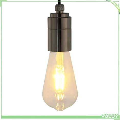 Douille de lampe - FAFEISY - 4106538 - 2 pièces - Noir brillant - E27 aluminium (1/5)