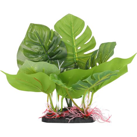 Plante Artificielle Aquarium - Décor Réaliste En Plastique - Pour Paysage Aquatique - Lot De 1 (1/5)