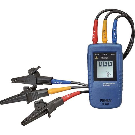 Indicatore di rotazione di fase Nimex NI8060 CAT III 600V