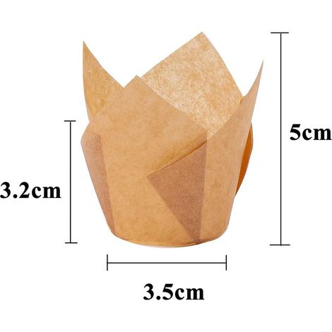 150 tulpenförmige Cupcake-Förmchen, Mini-Backförmchen für Hochzeiten und Geburtstage, verschiedene Muffinformen (1/5)