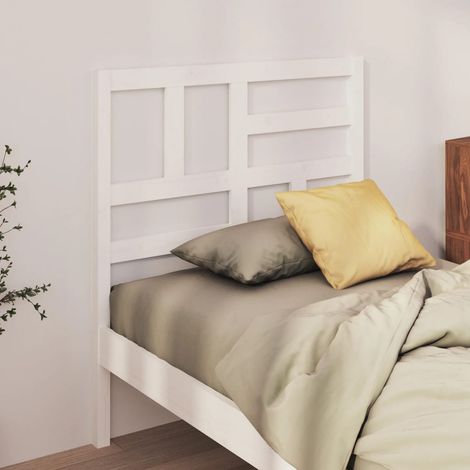 Tête de lit Blanc 81x4x104 Bois massif de pin (1/5)