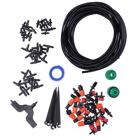 85 Pièces Système d'Irrigation Jardin avec Pulvérisateur Brumisateur, Kit Goutte-à-Goutte, Tuyau 10m et Raccord en T (1/5)