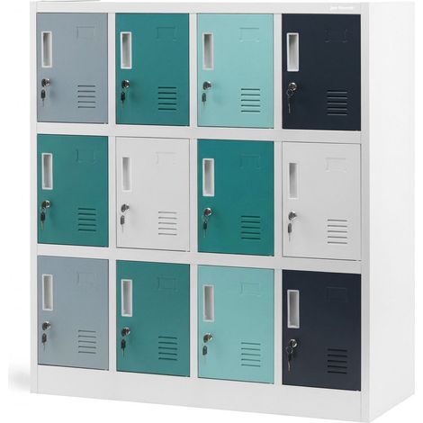 Metallspind für Schule und Kindergarten, grau-blau-marineblau, 1090x1200x450 mm: OLA