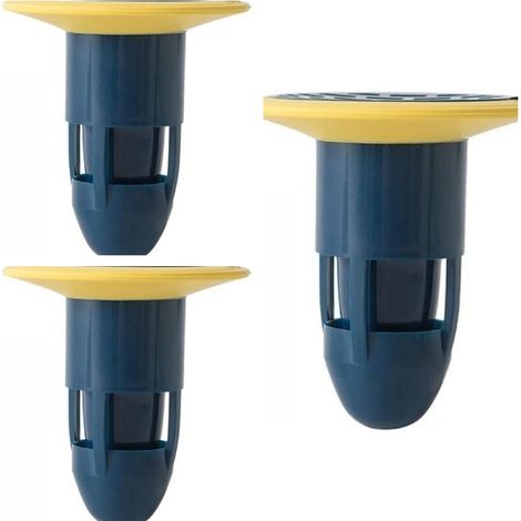 Filtre de siphon de sol, bouchon de siphon, siphon de douche anti-odeurs, convient aux canalisations qui fuient dans les salles de bains et les cuisines (bleu)