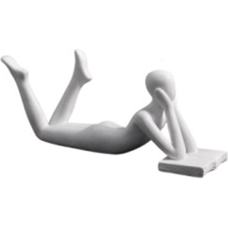 Sculpture Art Moderne Ornement Décoration Maison Bureau Artisanat Blanc C-- (1/5)